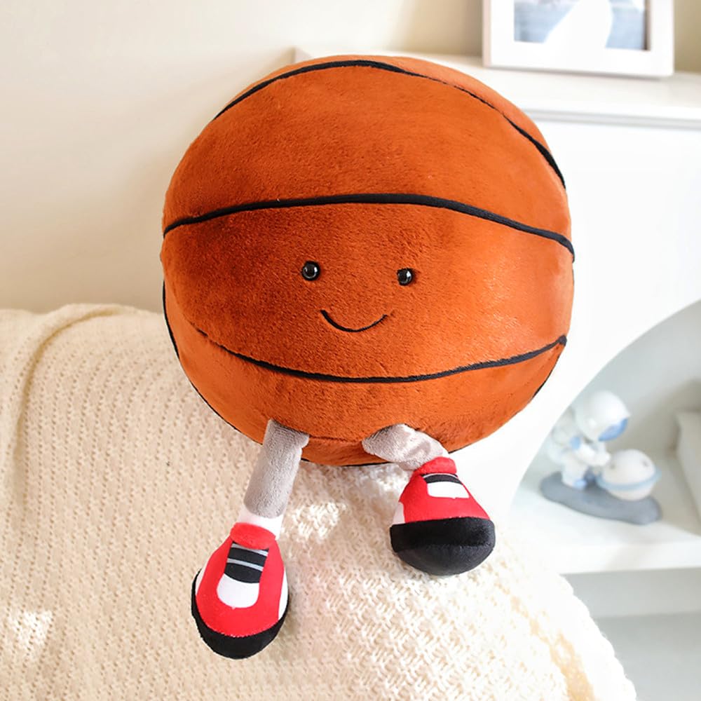 Xiyuan 13.7 Inch Football Pillow Soft Stuffed Soccer Ball Plush Pillow Baseball Pillow Softbasketball Pillow - Sport Theme Cushi